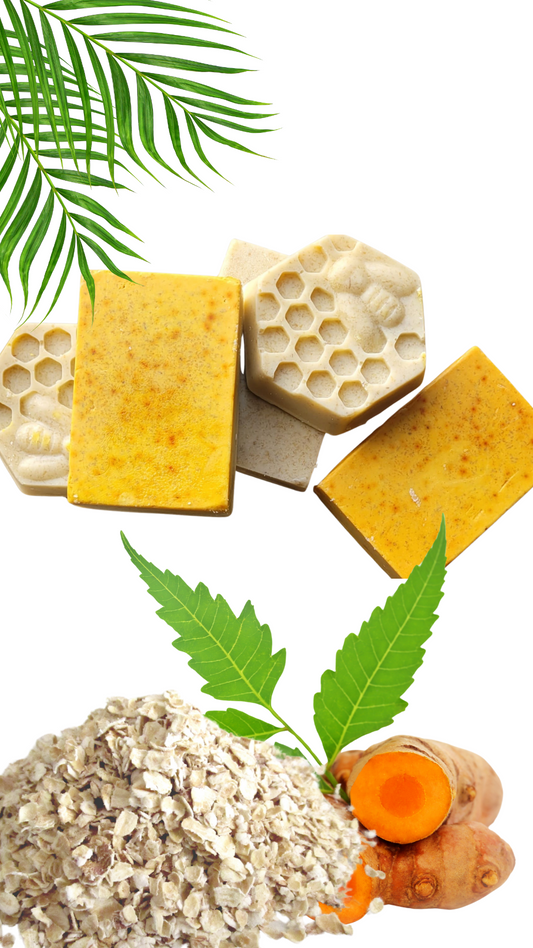 Ayurvedic natural brightening Turmeric, Oat & Honey Soap
