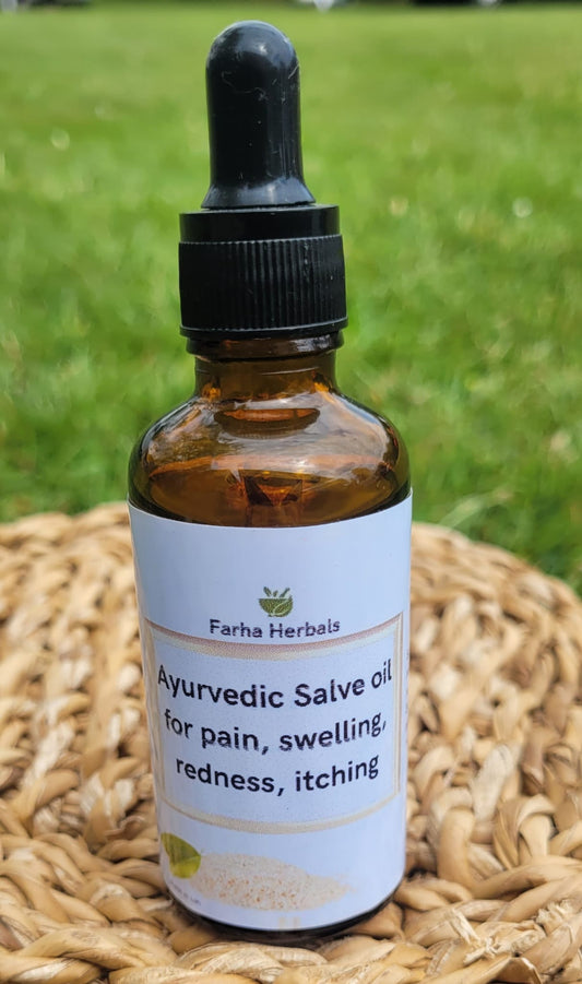 Ayurvedic salve oil for redness, itching, and  swelling