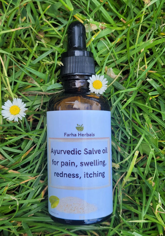 Ayurvedic salve oil for redness, itching, and  swelling